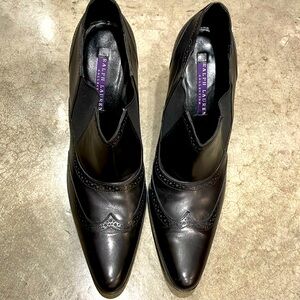 Ralph Lauren Collection Black Brogue style Booties